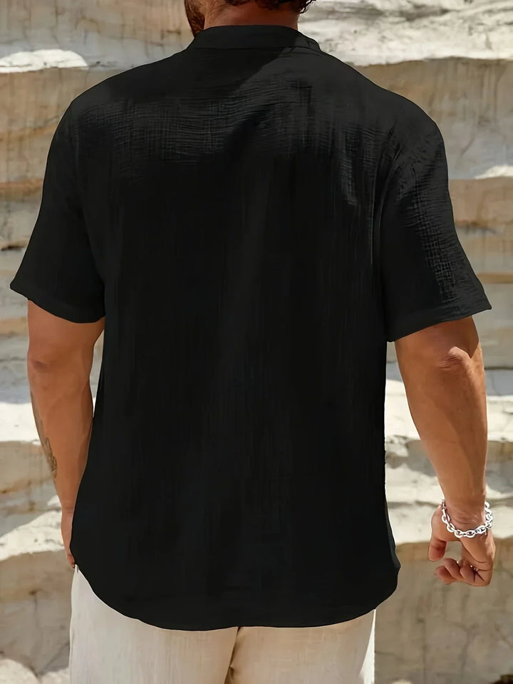 Camisa de verano elegante de cuello alto