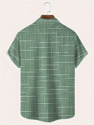 Camisa elegante a rayas y cuadros