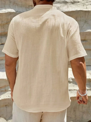 Camisa de verano elegante de cuello alto