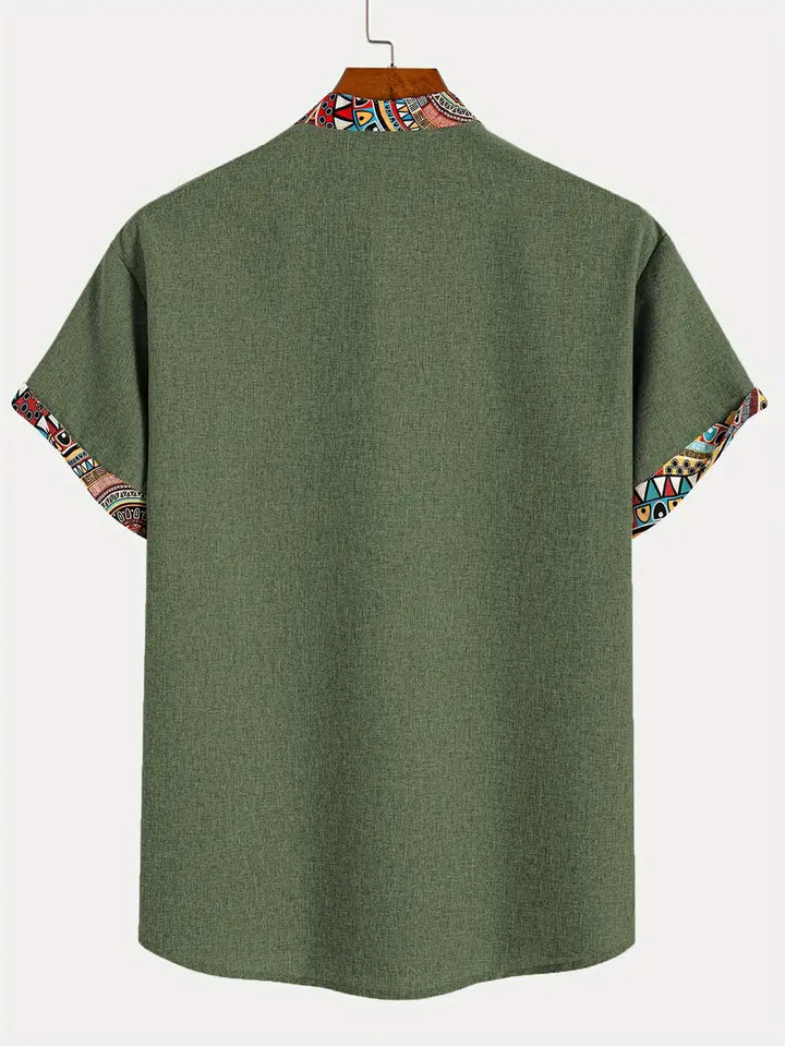 Camisa elegante de manga corta