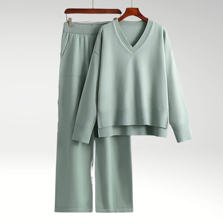 Varel | Completo di lusso a due pezzi con scollo a V