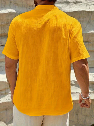 Camisa de verano elegante de cuello alto