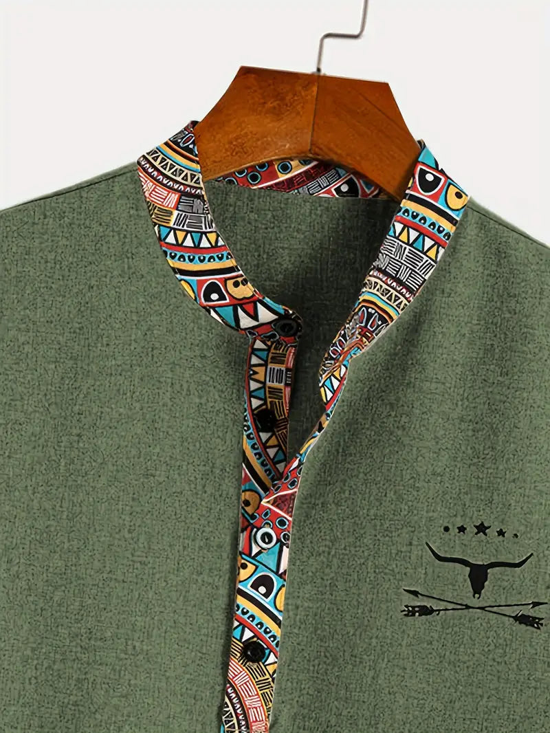 Camisa elegante de manga corta