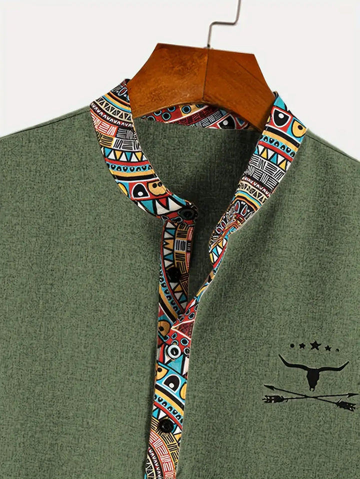 Camisa elegante de manga corta