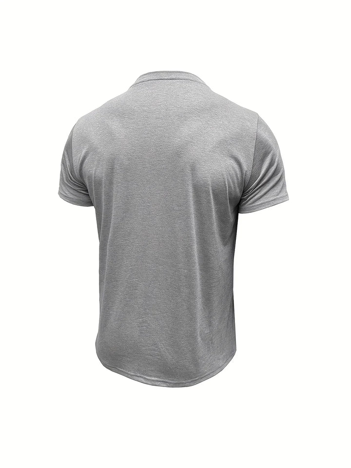 Camiseta elegante de cuello redondo con bolsillo