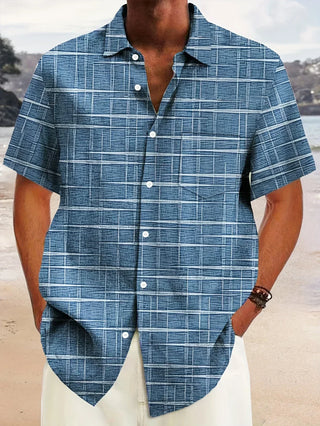 Camisa elegante a rayas y cuadros