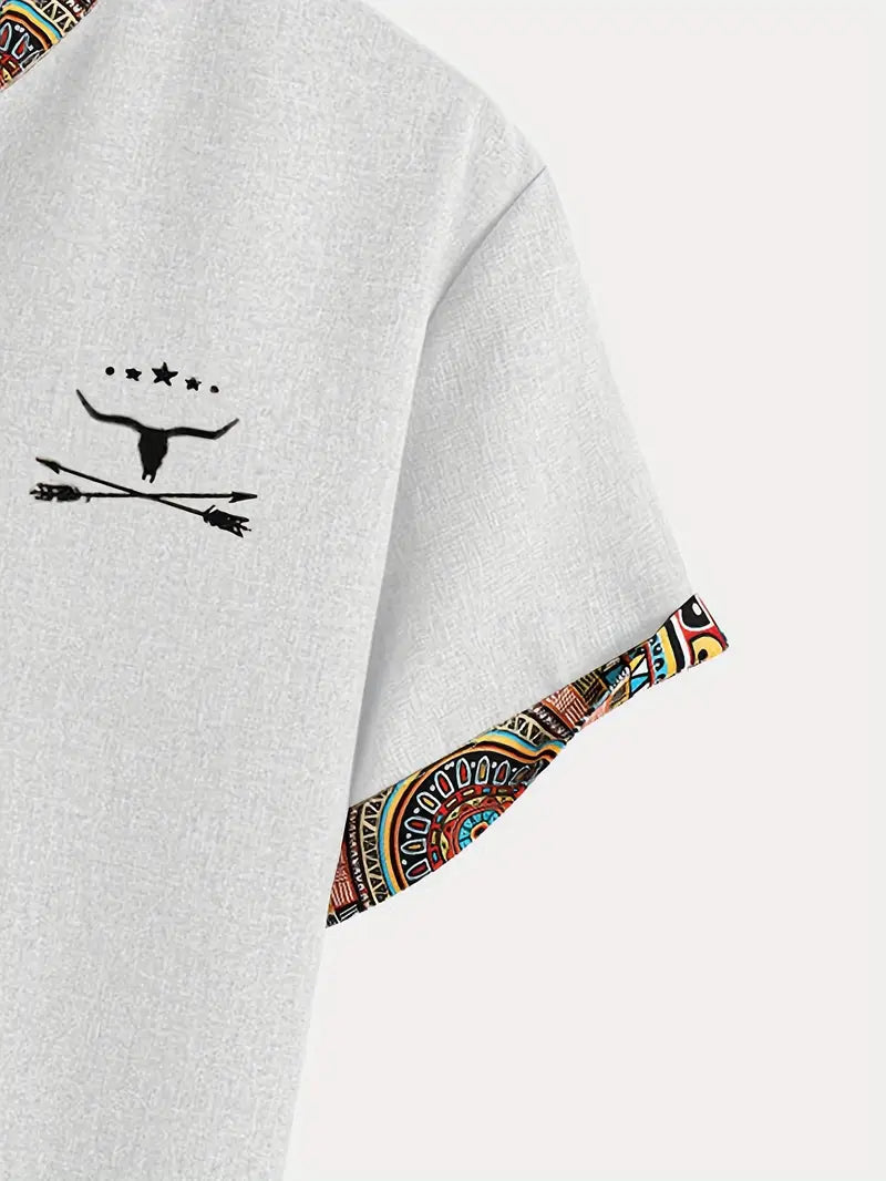 Camisa elegante de manga corta