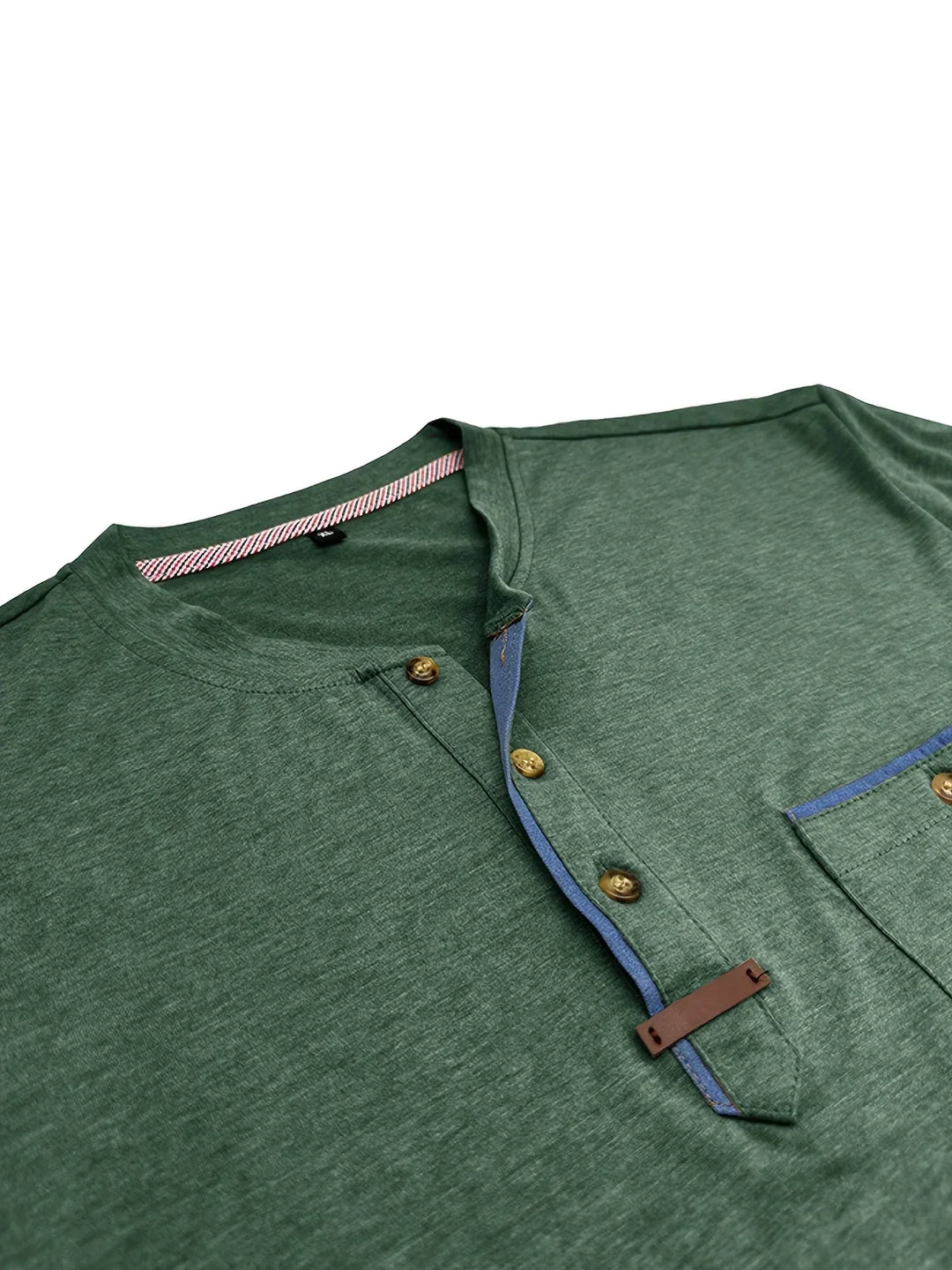 Camiseta elegante de cuello redondo con bolsillo