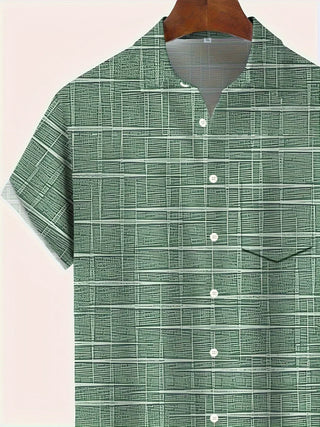 Camisa elegante a rayas y cuadros