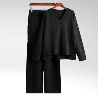 Varel | Completo di lusso a due pezzi con scollo a V