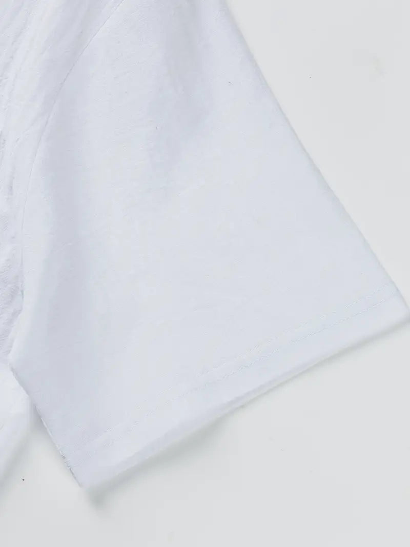 Camisa elegante de manga corta