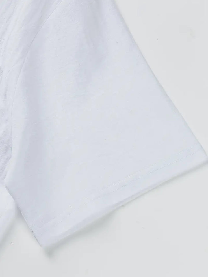 Camisa elegante de manga corta