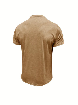 Camiseta elegante de cuello redondo con bolsillo