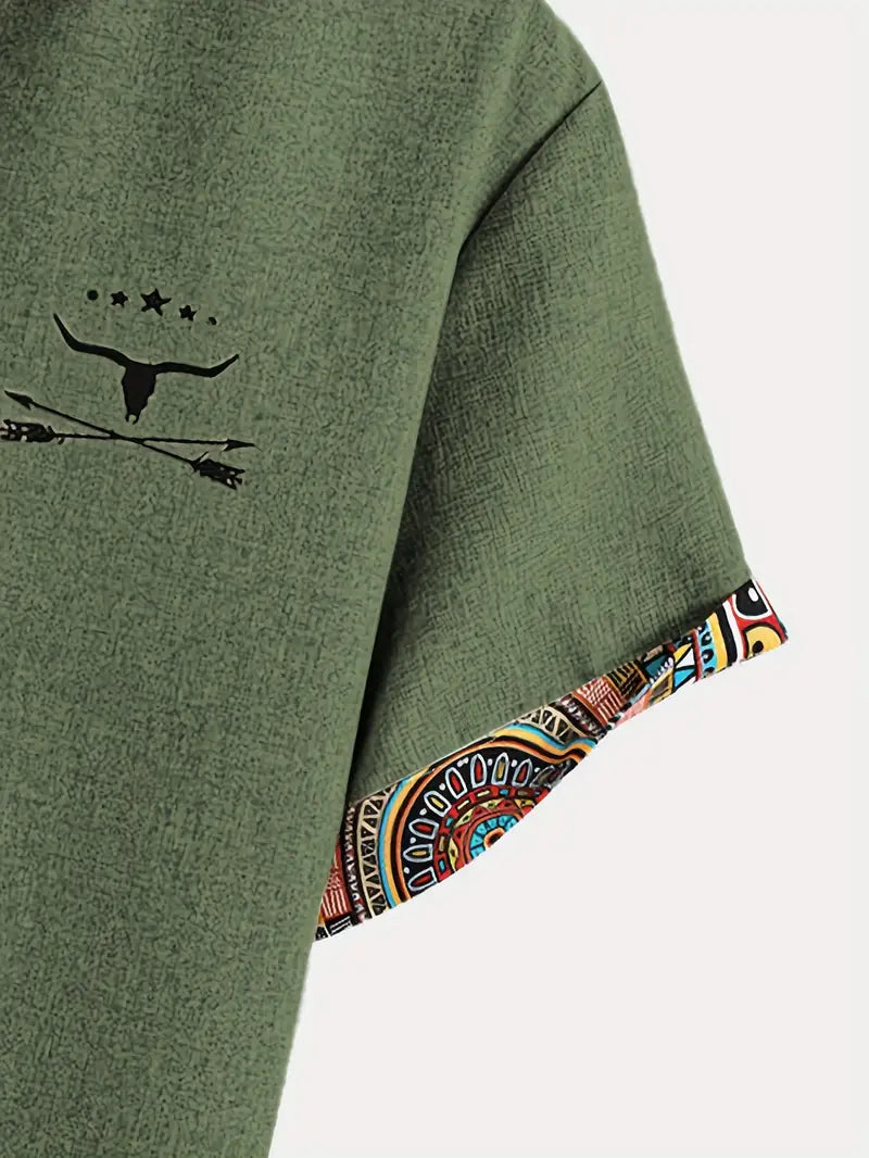 Camisa elegante de manga corta