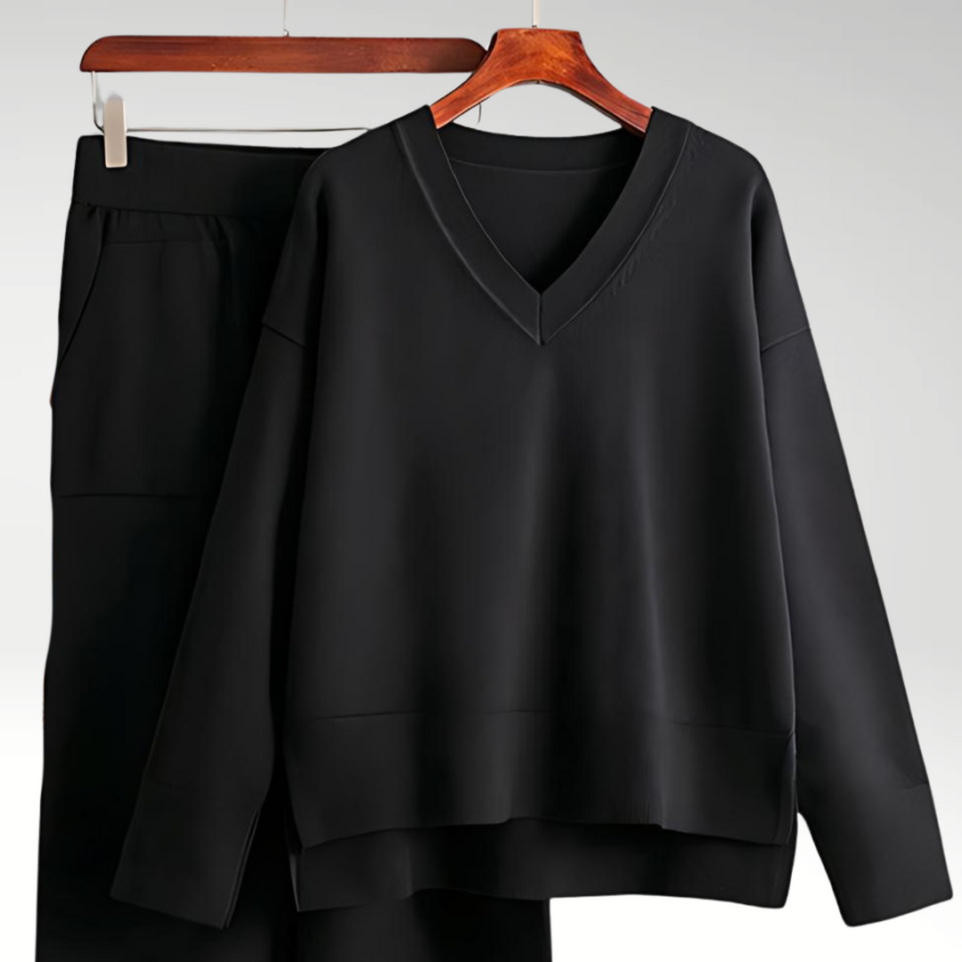 Varel | Completo di lusso a due pezzi con scollo a V