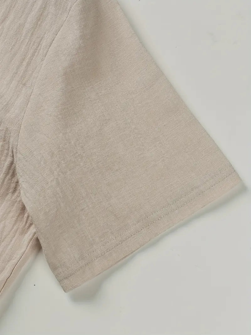Camisa elegante de manga corta