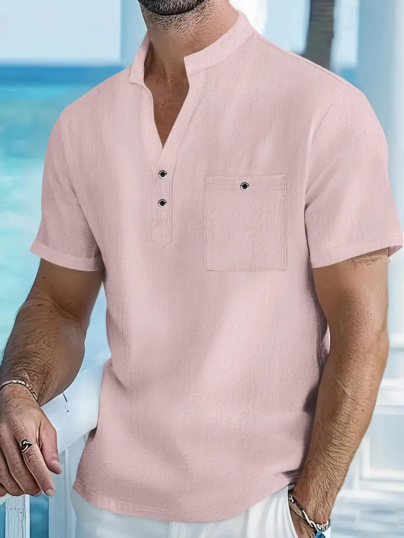 Camisa elegante de manga corta
