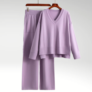 Varel | Completo di lusso a due pezzi con scollo a V