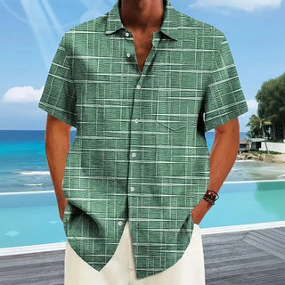 Camisa elegante a rayas y cuadros