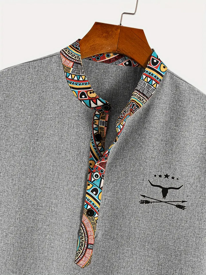 Camisa elegante de manga corta
