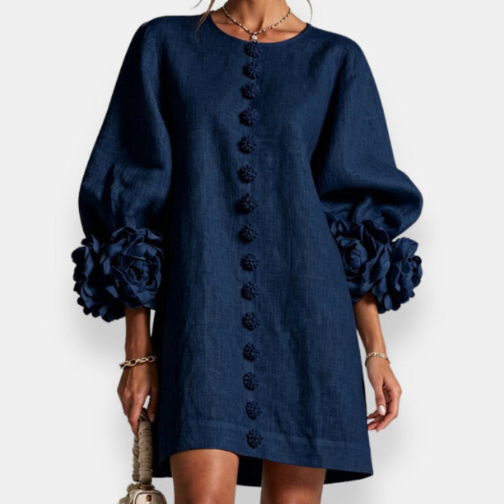 Marcelle | Abito con fiori in rilievo