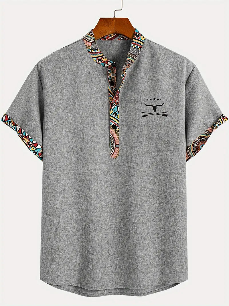 Camisa elegante de manga corta
