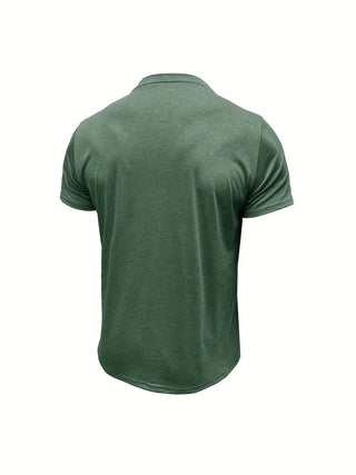 Camiseta elegante de cuello redondo con bolsillo
