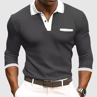 Camisa con elegantes detalles en contraste
