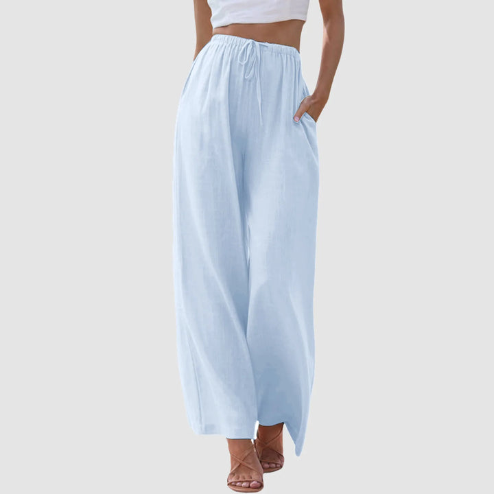 Varel | Pantaloni a vita alta con gamba larga