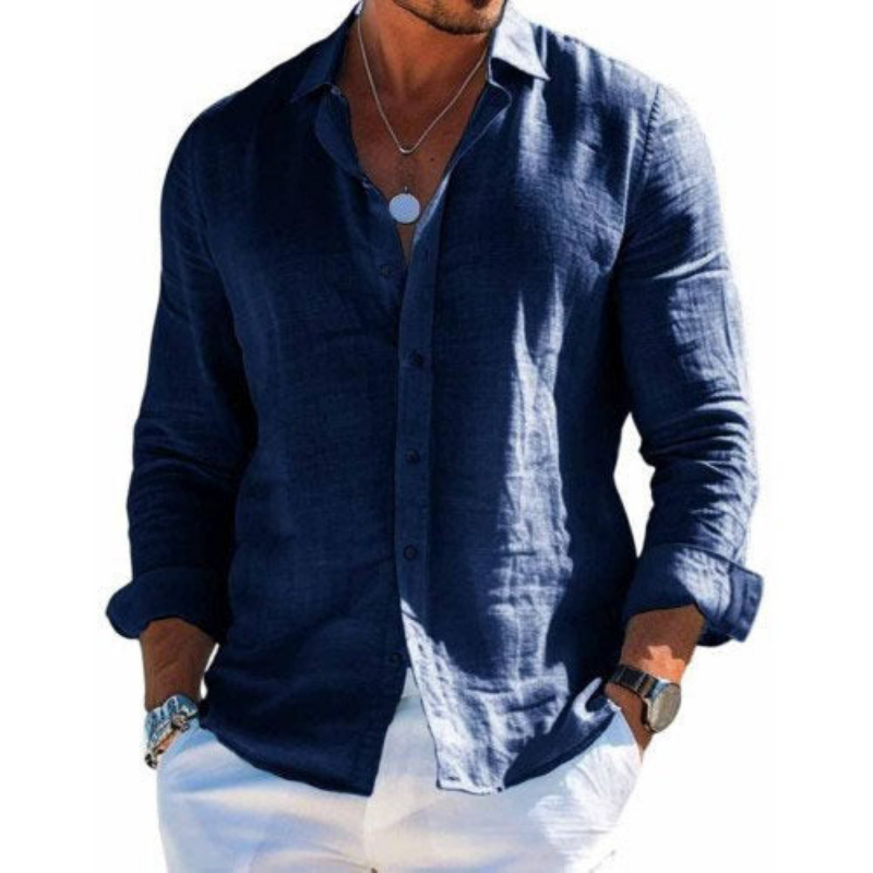 Camisa elegante de tejido transpirable