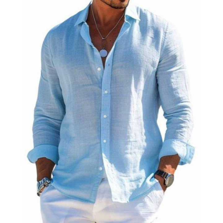 Camisa elegante de tejido transpirable
