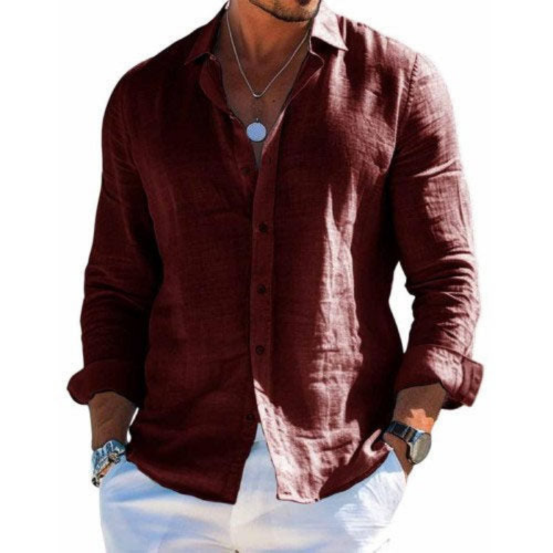Camisa elegante de tejido transpirable