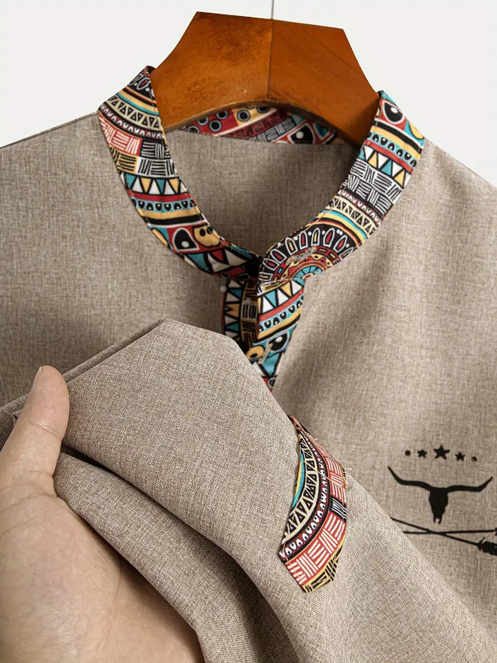 Camisa elegante de manga corta