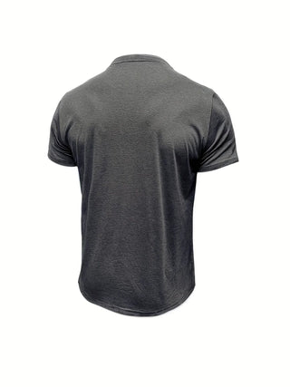 Camiseta elegante de cuello redondo con bolsillo