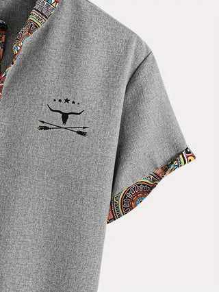 Camisa elegante de manga corta