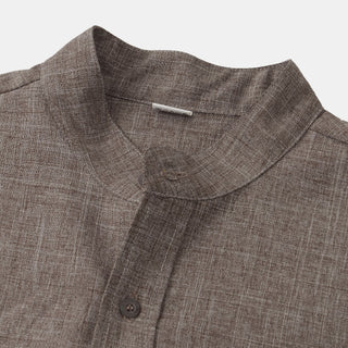 Camisa lisa de algodón con botones