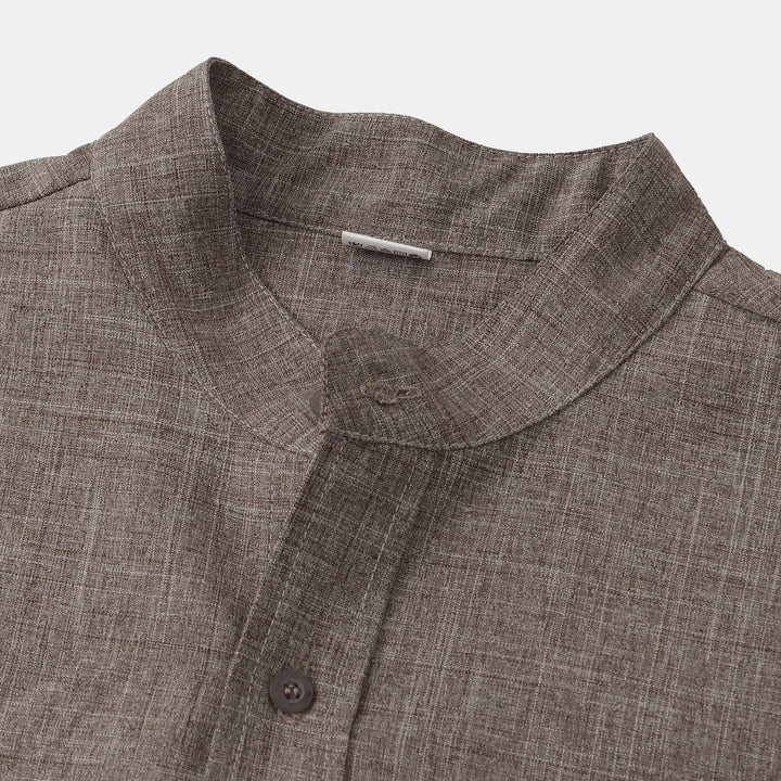Camisa lisa de algodón con botones
