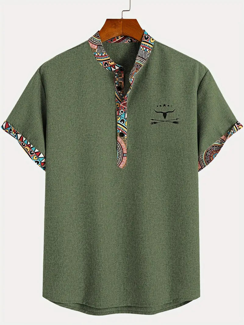 Camisa elegante de manga corta