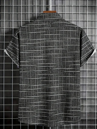 Camisa elegante a rayas y cuadros