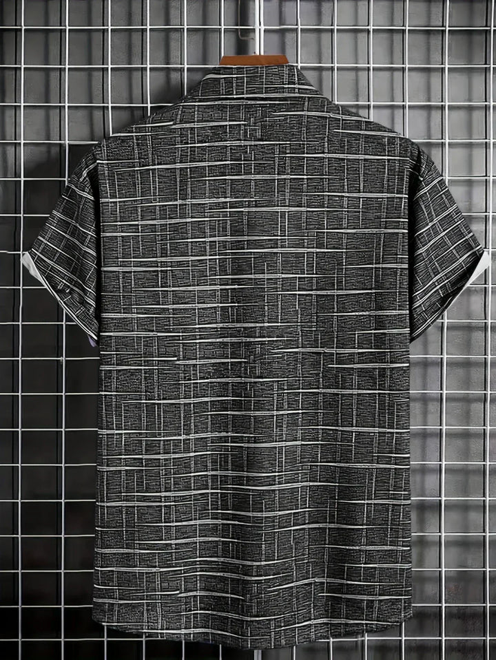 Camisa elegante a rayas y cuadros