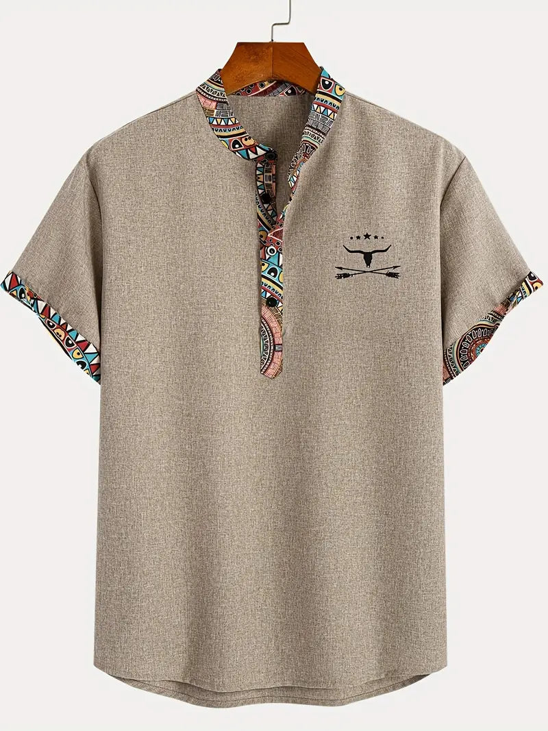 Camisa elegante de manga corta