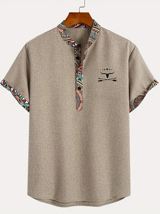 Camisa elegante de manga corta