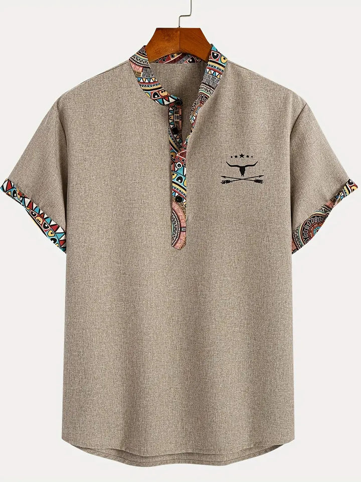 Camisa elegante de manga corta