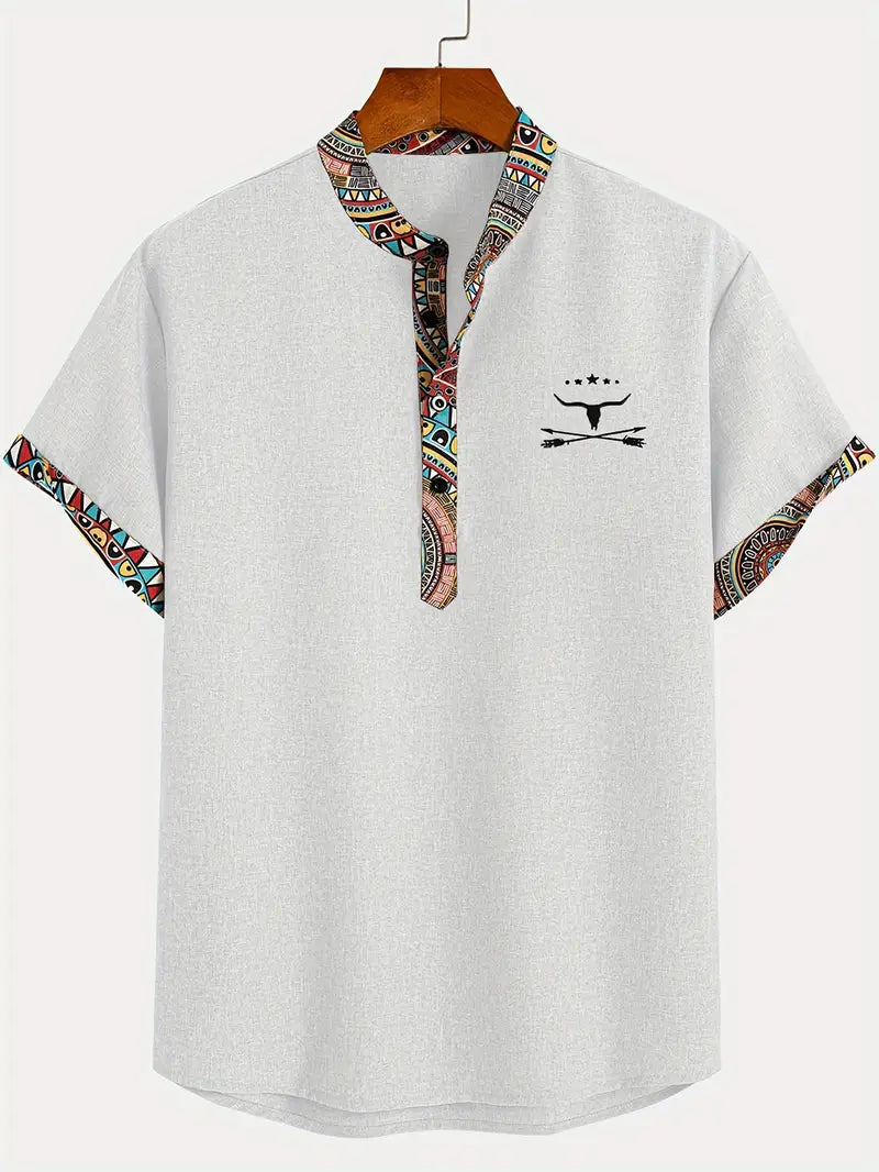 Camisa elegante de manga corta