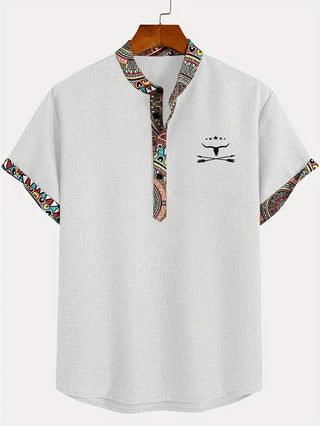 Camisa elegante de manga corta