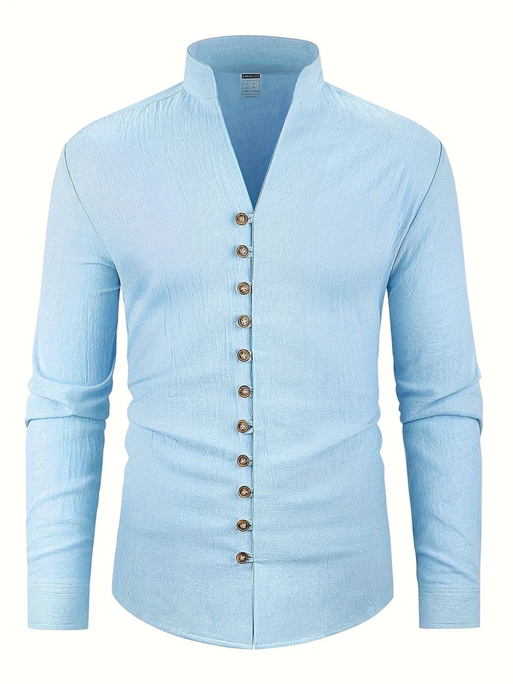 Camisa ligera de algodón de manga larga