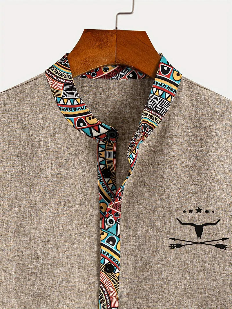 Camisa elegante de manga corta