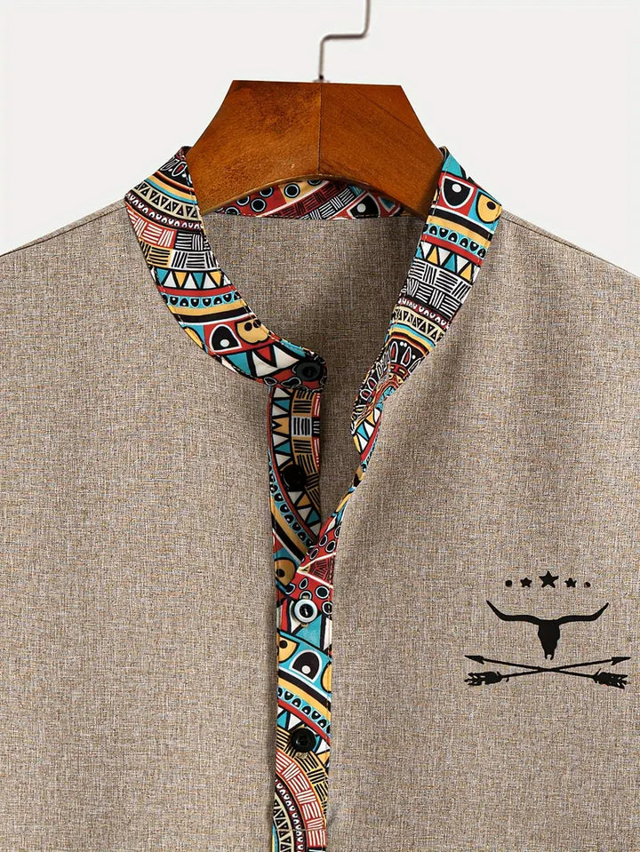 Camisa elegante de manga corta