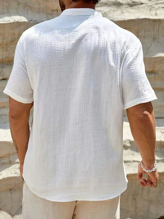 Camisa de verano elegante de cuello alto