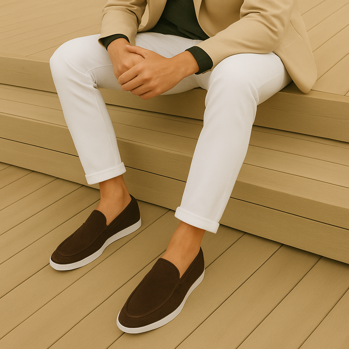 Mocasines elegantes de ante